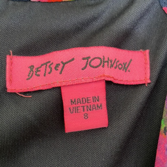 Betsey Johnson Halter Neck Navy Blue Floral Dress Size 8 - Picture 5 of 7